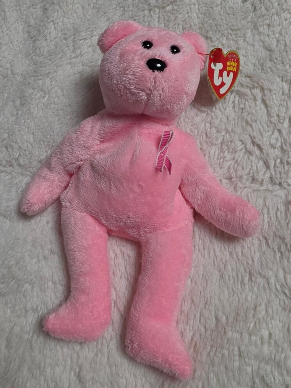 Ty Beanie Baby Promise Pink Breast Cancer Awareness Bear 2011 Stuffed Animal 8.5